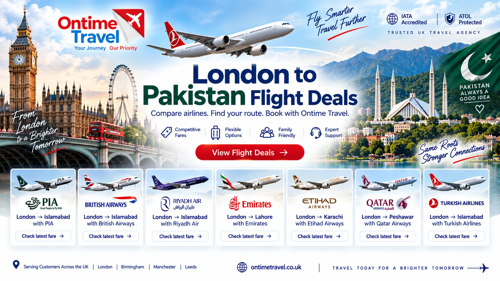 London to Pakistan Flights — compare airlines and get a quote